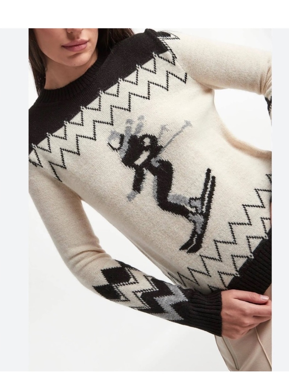 NWT WEEDWEND MAX MARA Taiga Ski-Motif sweater with a pattern - Picture 8 of 12